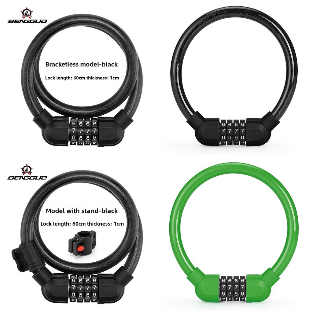 Bicycle Portable Fourdigit Combination Ring Lock For Cycling Security