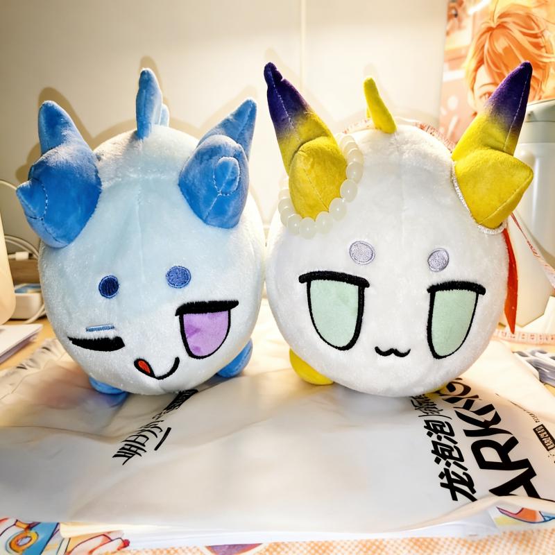 Arknights Official Shu Yu Ver Dragon Bubble Stuffed Plush Cotton Doll Soft Pillow Game Peripheral Decor Collect Christmas Gifts Cuddly Fluffy Huggable
