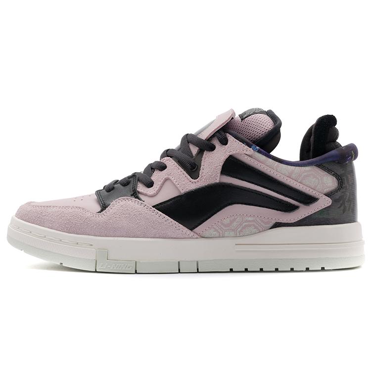 New LiNing Wave Pro Anti Slip And Wear Resistant Lightweight Low Top Skateboard Shoes Women's Black Pink AETR008-1