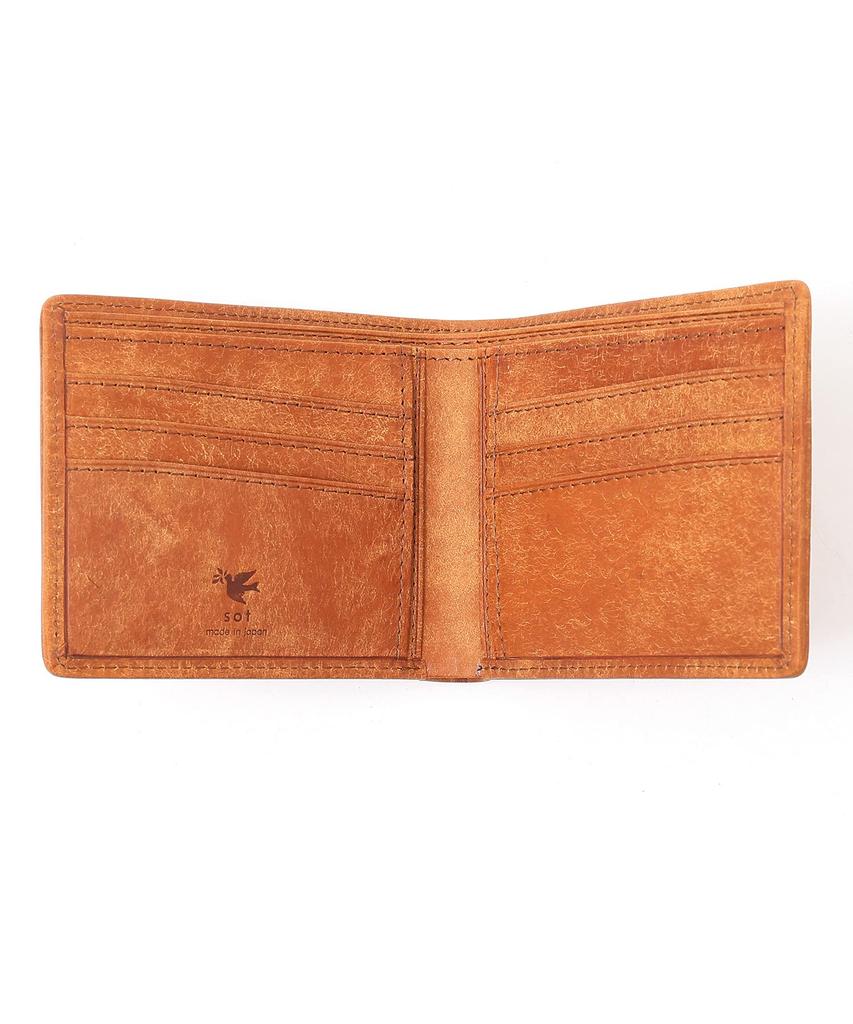Sotto Pueblo Leather Bifold Wallet, No Coin Purse, Genuine Leather, Card Slots, Dark Brown (so-w-0149)