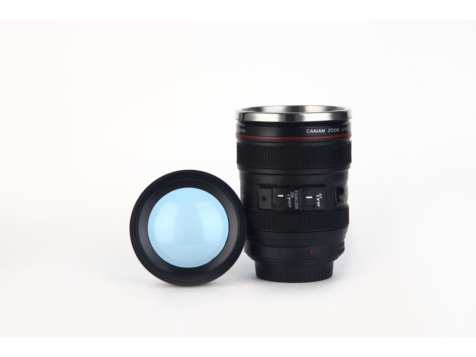 Creative Personalized DSLR Lens Cup: Stainless Steel Insulated Water Cup 400ml