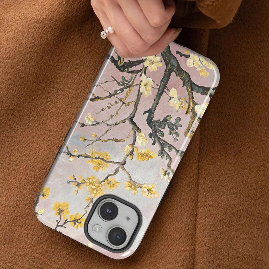 Van Gogh Still Life Flower Branches Phone Case for Apple iPhone 17 XS XR 13 15 Pro Max Air 11 14 16e 12 Plus 16 Soft Cover Capa