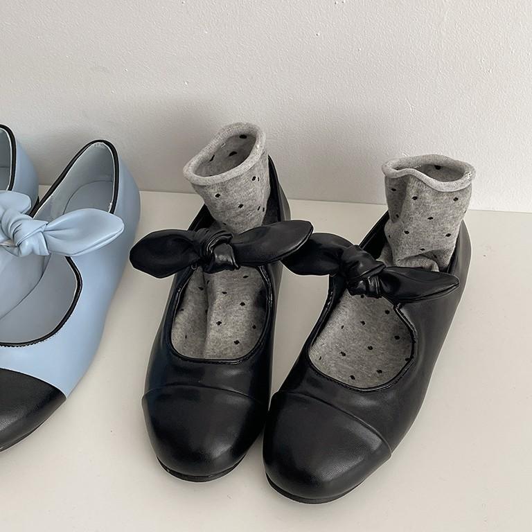 Fashion temperament French bow shallow mouth flat-soled single shoes women's 2025 new spring and autumn soft-soled Mary Jane small leather shoes