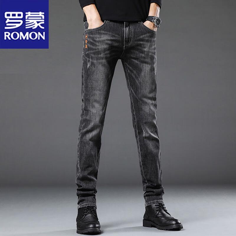 ROMON Men's Business Casual Slim Fit Jeans