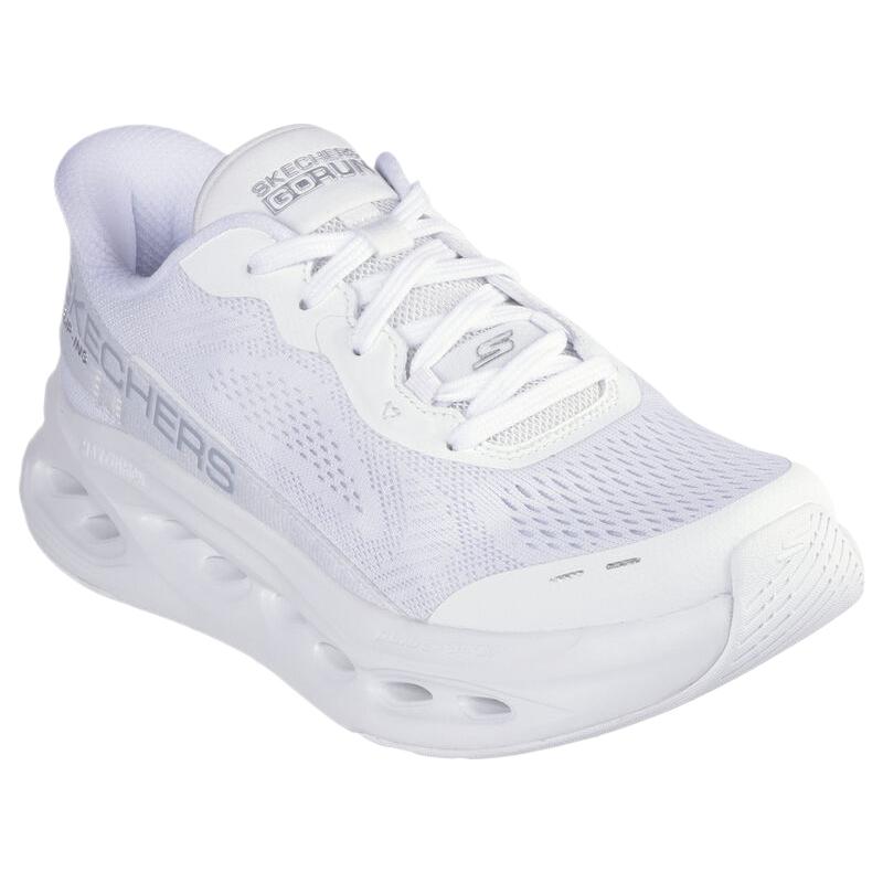 Skechers Max Cushioning Women White Low Top Casual Running Shoes 129400-WSL