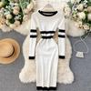 New Autumn Knitting Sweater Dress Women Solid Knitted Sexy Bandage Sheath Bodycon Sundress