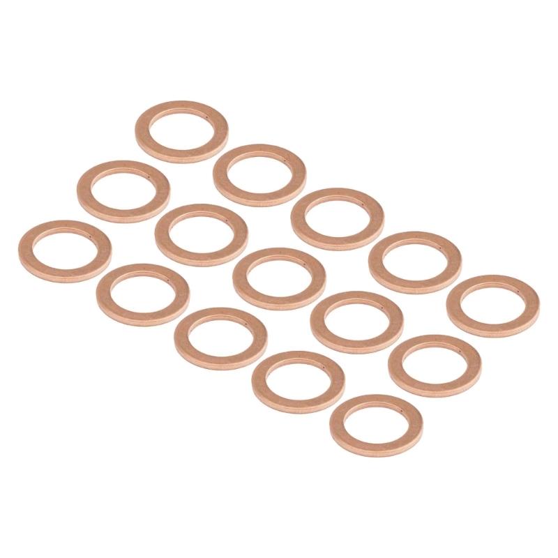 Universal Copper Drain Plug Gasket High Temperature Resistance Automotive Seal 007603-014106 007603014106 for Vehicles