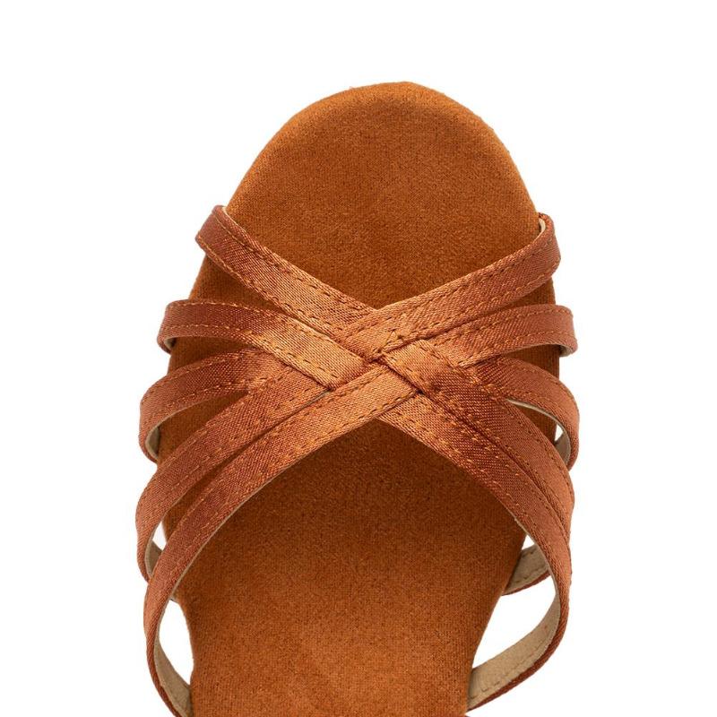 Chaussures de Danse Latine Peep Toe Femmes Filles Enfants Semelle Souple Salsa Fête Salle de Bal Chaussures de Danse Standard à Talons 4CM
