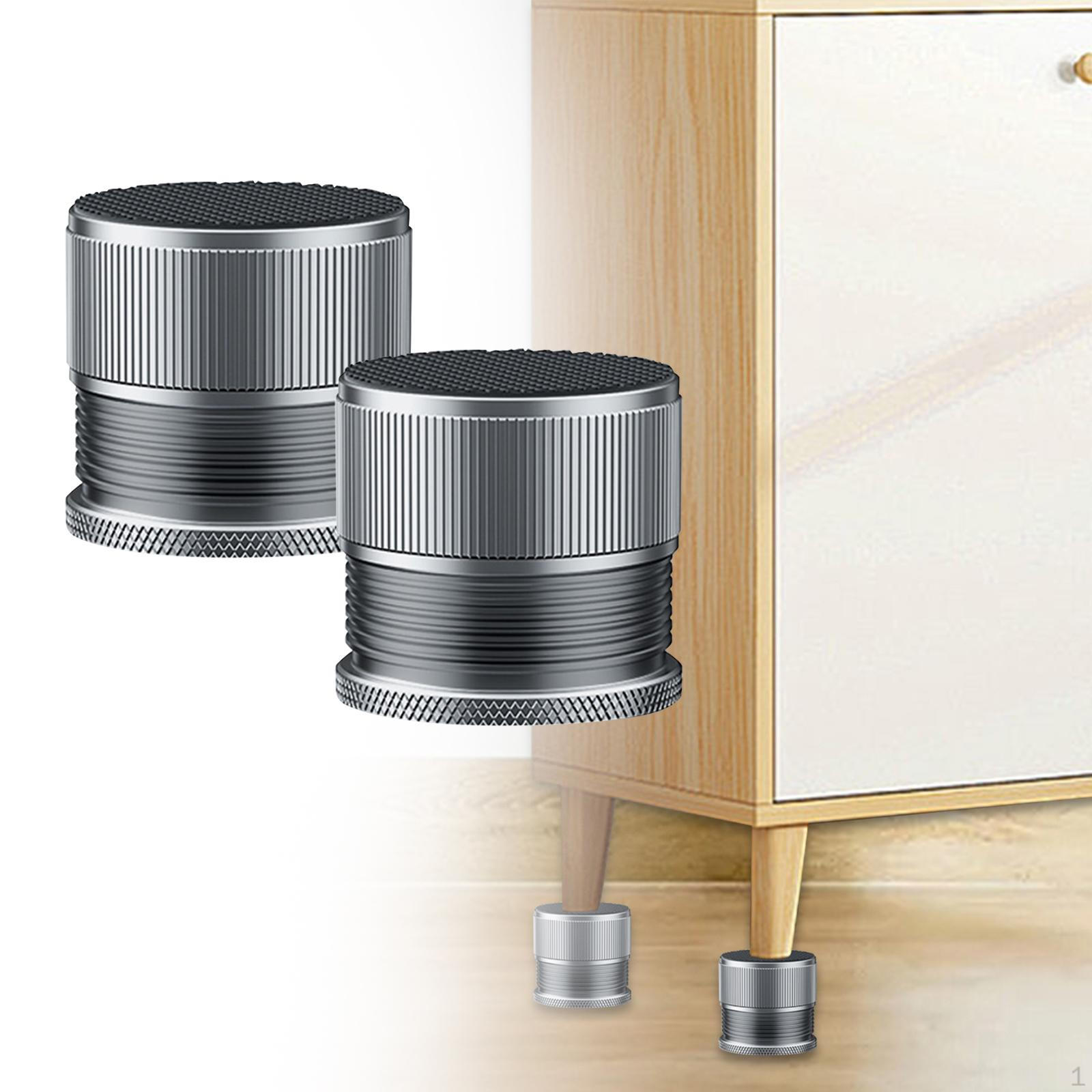 

Регулируемые подставки для стульев и кроватей, мебельная подставка для повышения высоты, 2x нескользящие, прочные, легко устанавливаемые столы серый