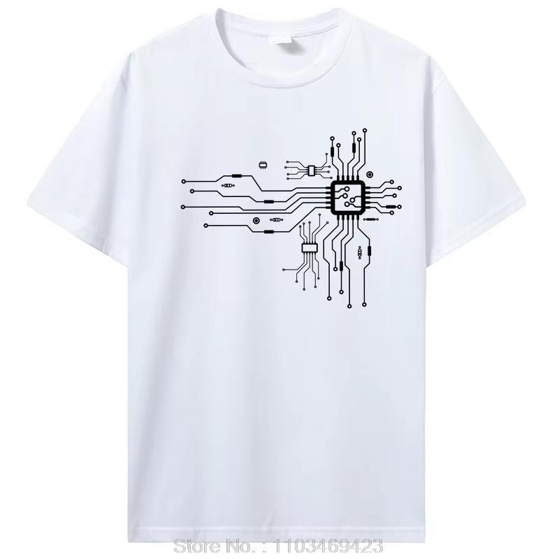Anatomical Heart Cpu Processor Computer Programmer Pcb Board Geek TShirt Electrical Electronic Engineer Circuit Graphic Tshirt S