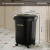 Premium Wheeled Square Trash Can with Lid - Large Capacity for Home Use in Living Room, Bedroom, Kitchen, and More