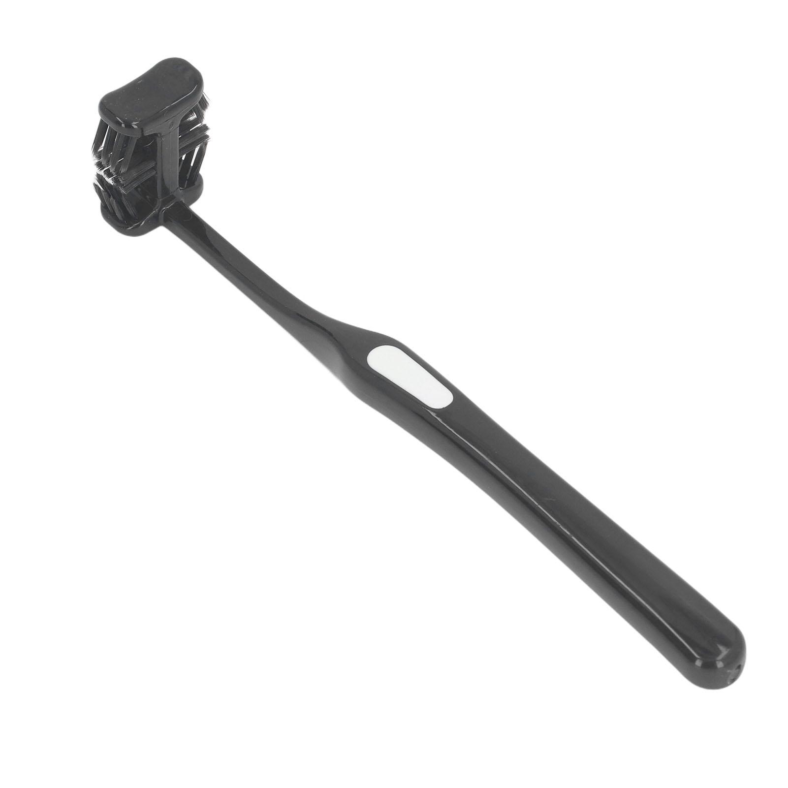 

6 Sided Toothbrush Gum Care Soft Gentle Good Angle Clean Oral Teeth Cleaning U Shaped Autism Toothbrush for Adults Black чорний