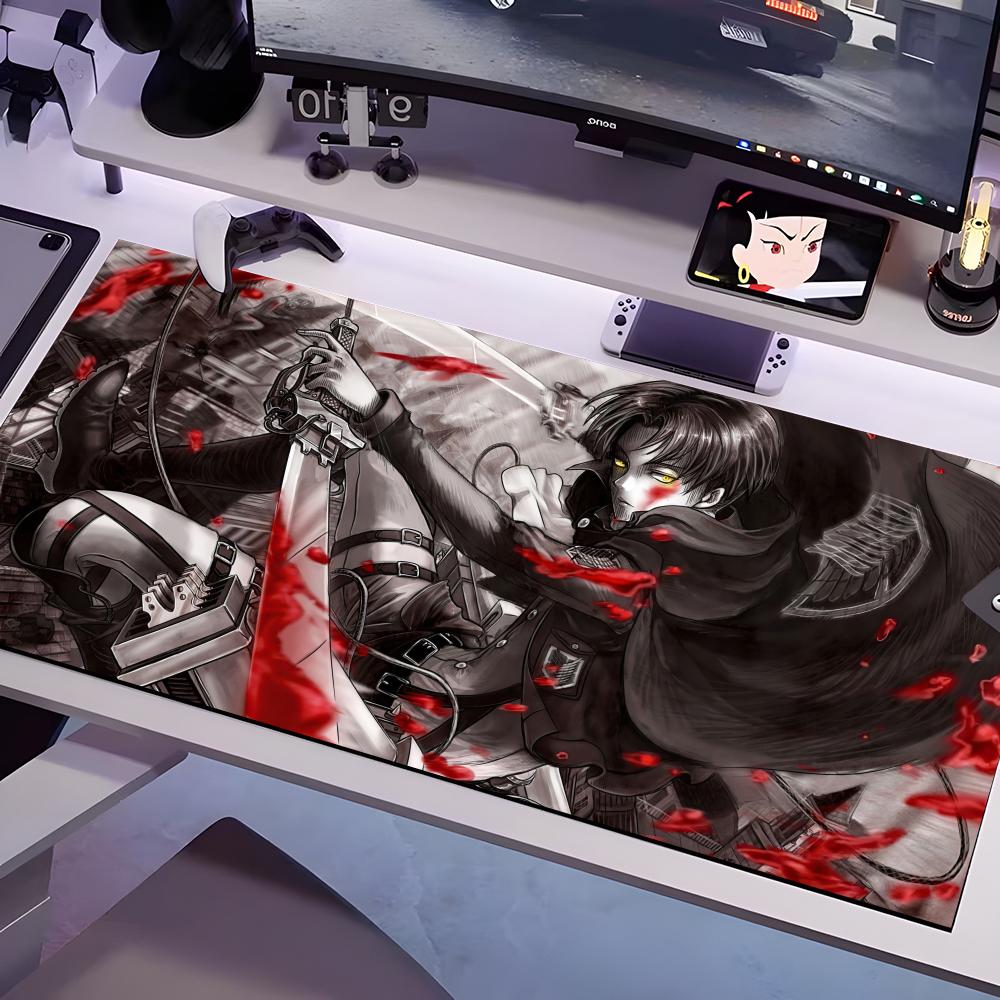 

Levi Ackerman Mouse Pad Multiple Sizes Large Square Computer Office Game Table Mats Rubber Anti-slip Mousepads 600x300x2mm