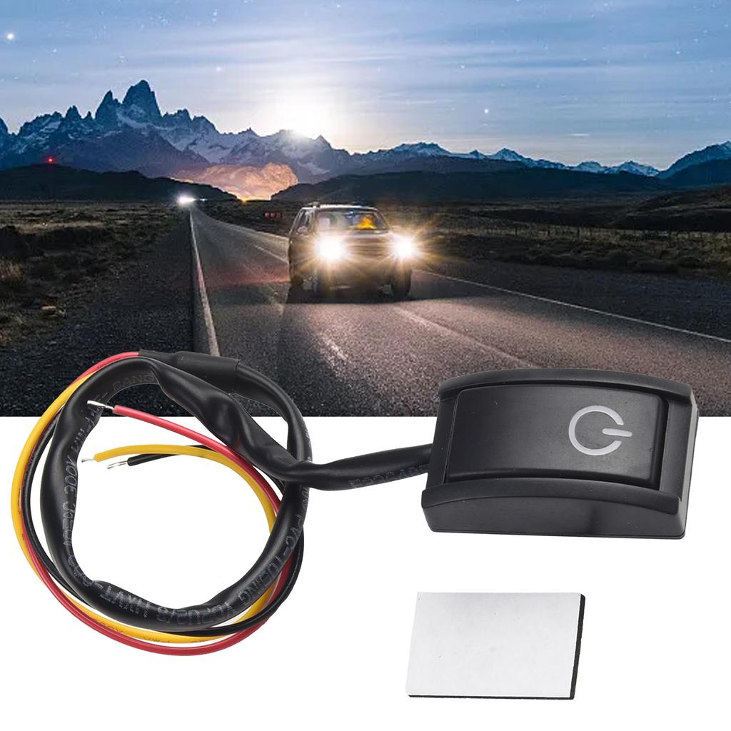 DC12V/200mA Car Auto Interior DIY Mount Push Button Latching Turn ON/OFF Switch Sticker LED Light RV Truck ON/OFF Switch Switches4