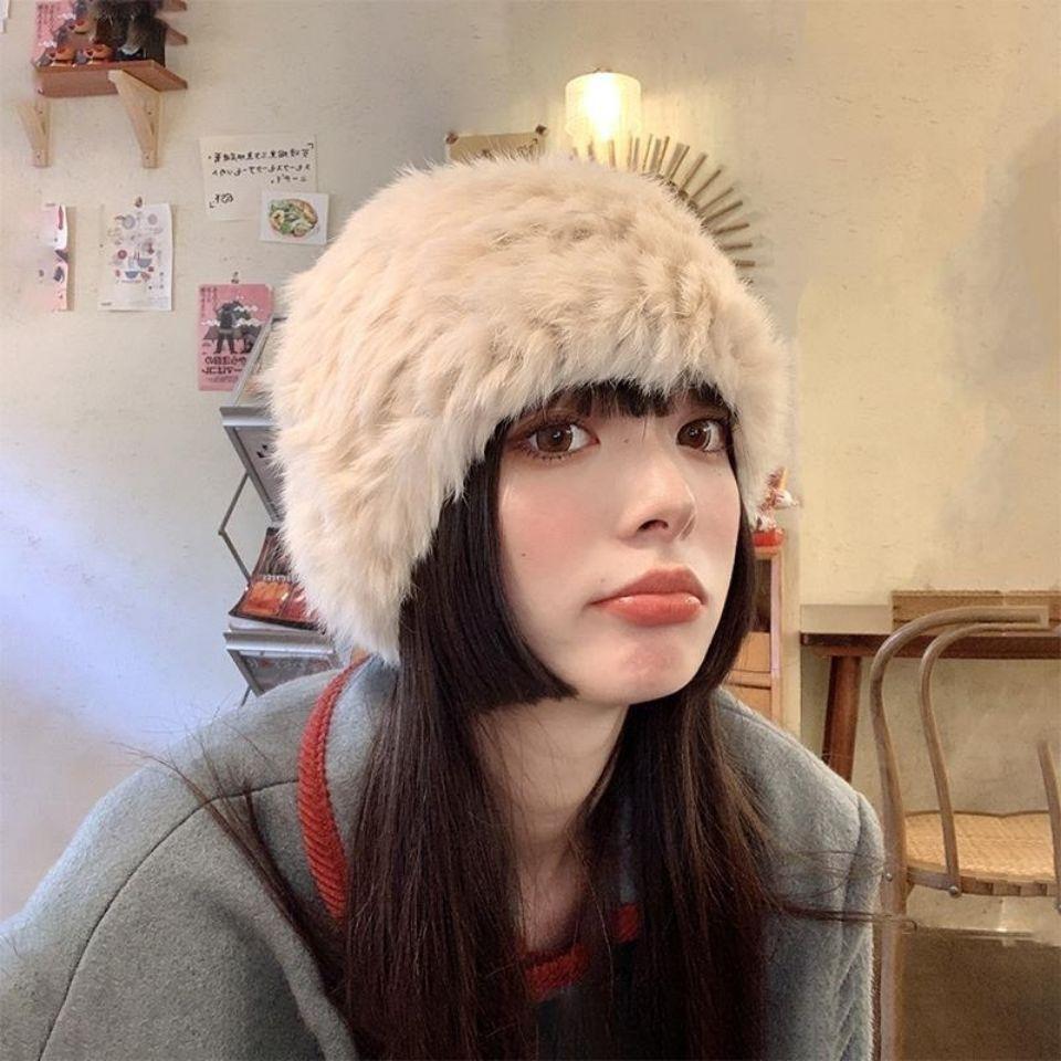 Thick and Warm Real Rabbit Peluche Pelliccia Cappello a maglia monopezzo  Donne Inverno Freddo All-match Cappello di lana Baotou a maglia acquista in  modo economico — spedizione gratuita, recensioni reali con foto —