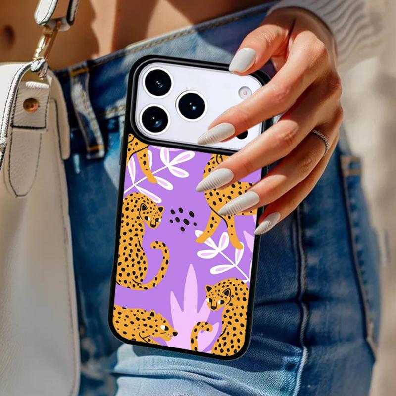 Cheetah Panther Phone Case For iPhone 17 Air 14 15 13 12 Max Cover For Apple 14 15 16 16e 11 Pro Max Plus Coque