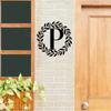 Metal Monogram Letter Wall Decor, Personalized Last Name Sign for Home, Door Hanger Gift for Halloween Christmas New Year