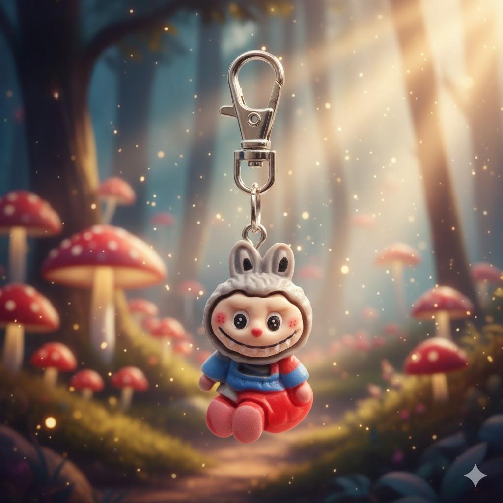 Keychain Labubu The Monsters Children's for Backpack, Keys 3 Cm
