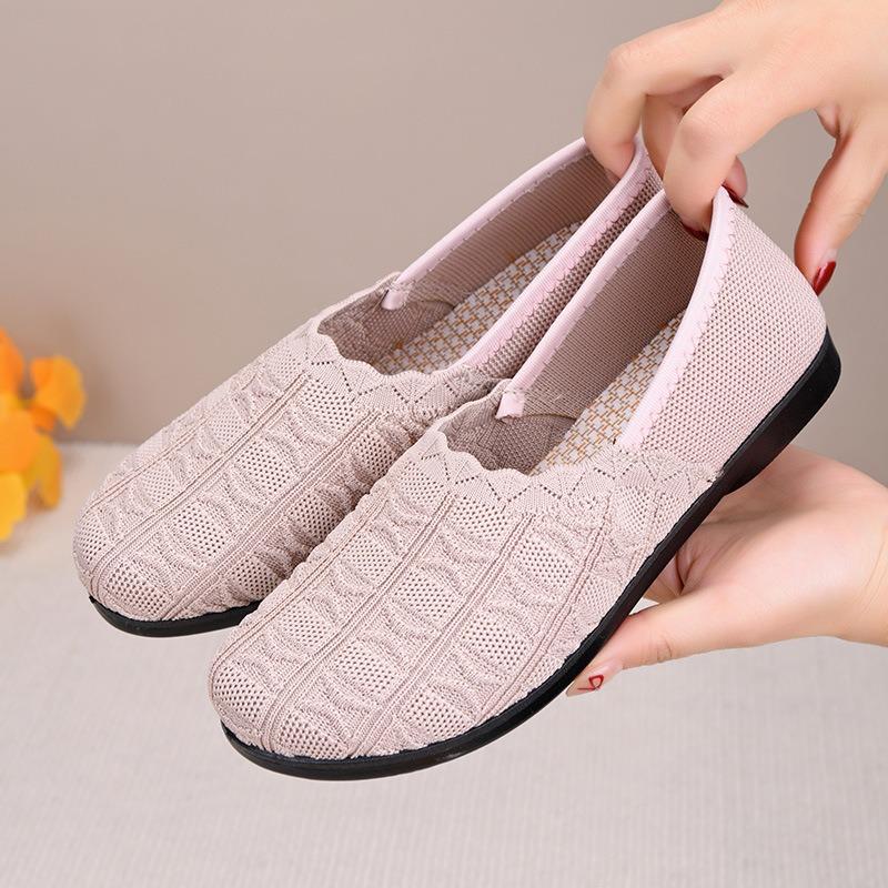 Shoes Women's Versatile New Spring Breathable Flat Bottom Lightweight One-pedal Hollow Mesh Shoes Trendy Fashion Casual Shoes