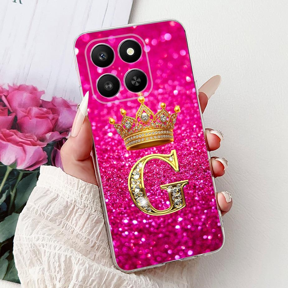 

For Honor 400 Smart Case LGN-NX1 New Crown Letters Cover Soft Silicone Phone Case For Honor X7d HonorX7d 5G Honor400 Smart Shell Honor 400 Smart