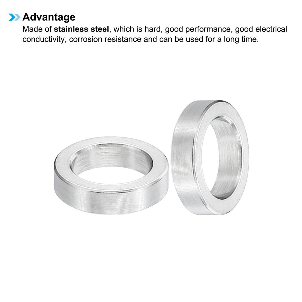 PATIKIL M8 Stainless Steel Spacers Set of 5 Metal Spacers Stainless Steel 8.2mm ID