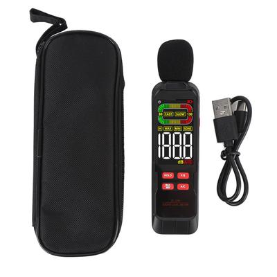 Sound Level Meter with AC Weighting LCD Color Screen Backlight Portable Noise Decibel Tester for