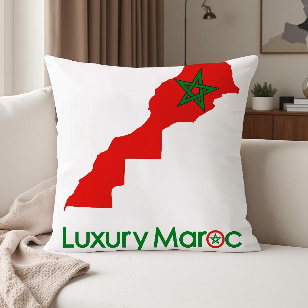 Luxury Morocco Flag Pillow Case Suitable For Bedrooms Living Rooms Cars Home Decoration