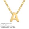 eManco Gold-Plated Stainless Steel Letter Necklace with European & American Pendant