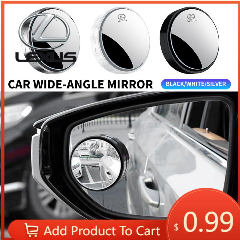 Interior Stickers 2Pcs Car Auxiliary Rearview Mirror Wide-angle 360° Adjustable For Lexus F-SPORT ES RX NX LS UX LM LX GX LC RZ OK2