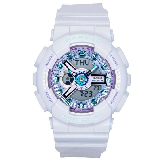 Casio Baby-G Analog Digital Resin Strap White Dial Quartz BA-110MC-7A 100M Women's Watch