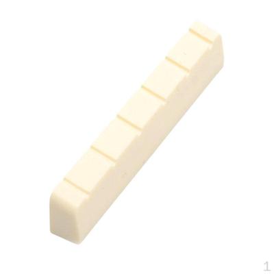 6 String Guitar Nut Flat Bottom Compact Parts Slotted Bass Bridge Musical