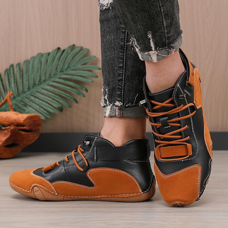 Men's Retro Design sneakers New Outdoor Soft Soled Casual Shoes Breathable Summer Flat Boots Comfortable