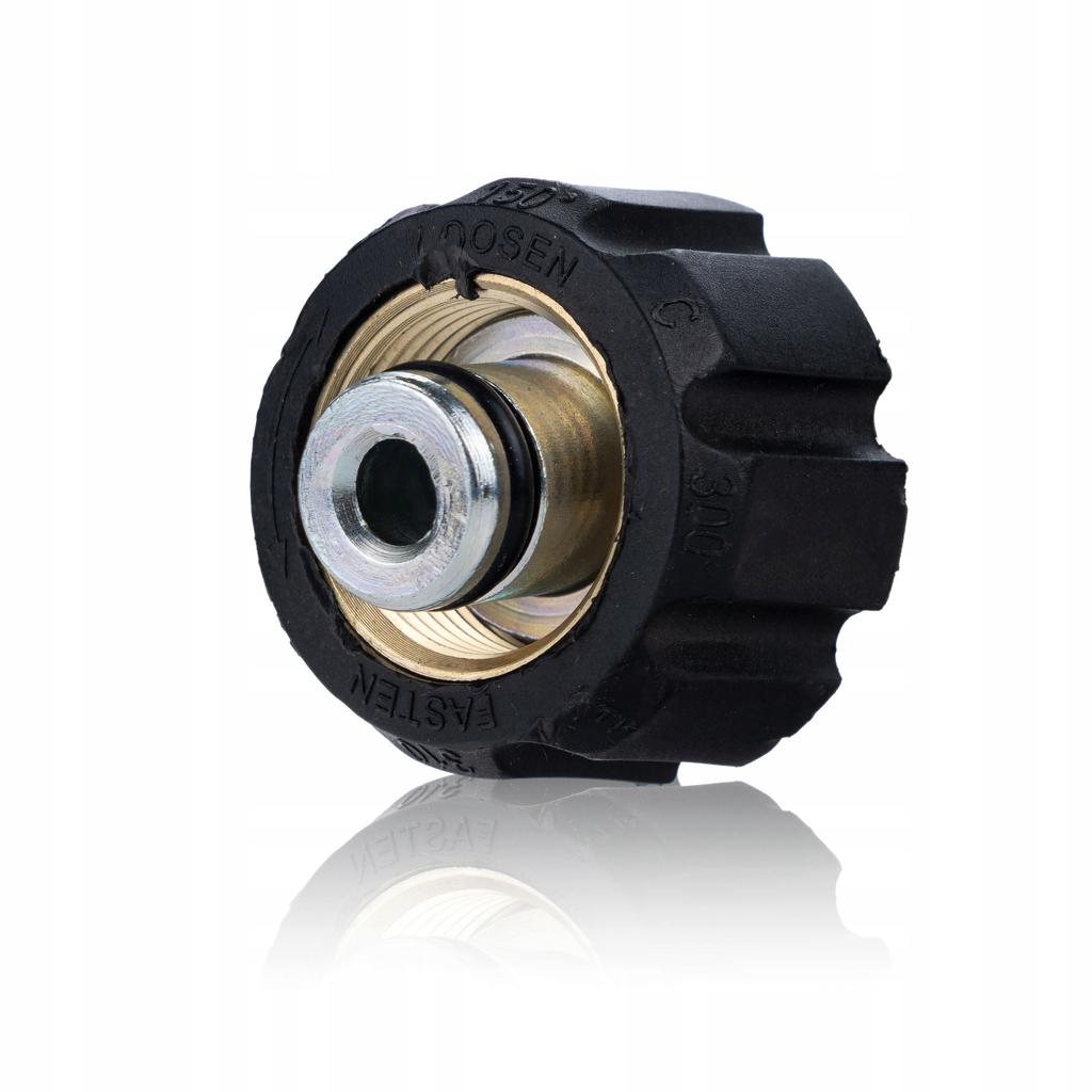 Rosfix Wąż Wysokociśnieniowy 30M – 1/4"" 155bar Z Mosiężną Dyszą I Adapterem Karcher Bayonet | Złącza M22 X 1.5 | 529bar Max | 60°C