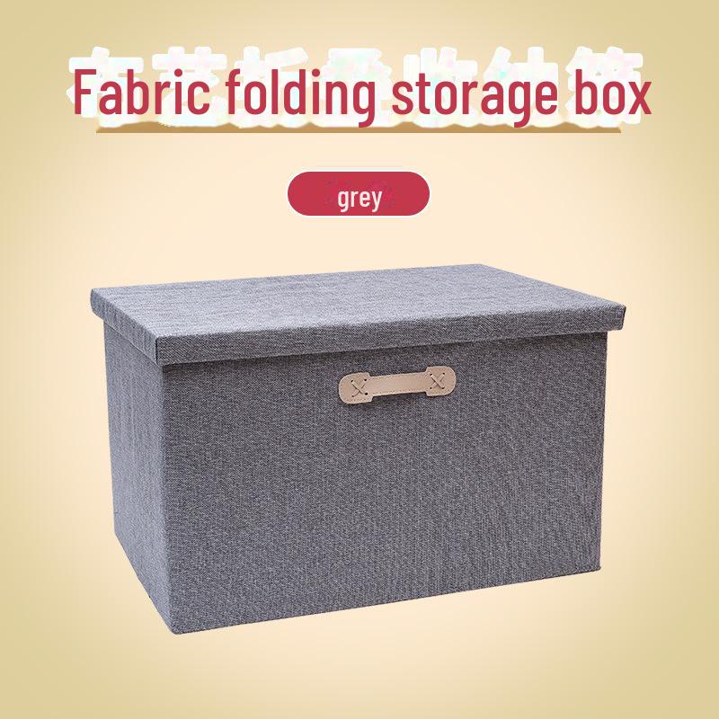 Drawer-Style Folding Storage Basket - Cotton & Linen Fabric