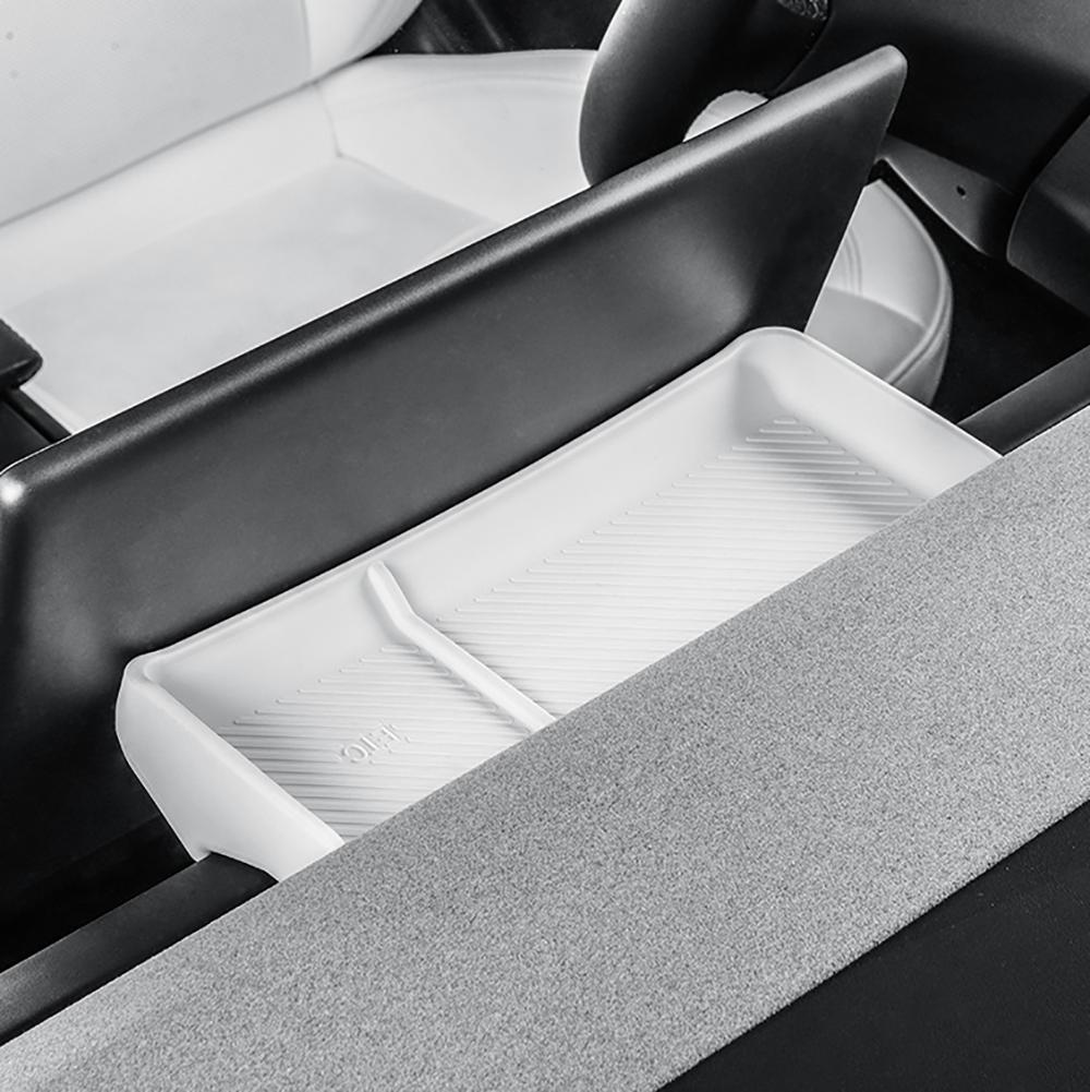 TESY For Tesla New Model YL Y Juniper Launch Model 3 Highland Rear Screen Storage Box Dashboard Bracket Tissue Box ETC Tray