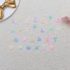 WTEMPO Mixed Colorful Nail Art Charms Cute Letter Shaped Designs Flatback Mini Nail Decorations Kit DIY Phone Cases Hair Clips Crafts Making Supplies