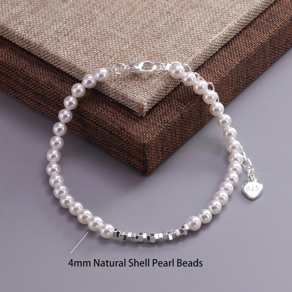 925 Silver Multicolour Bead Bracelet For Women Three Layers Geometry Drip Glaze Versatile Jewelry Dropship