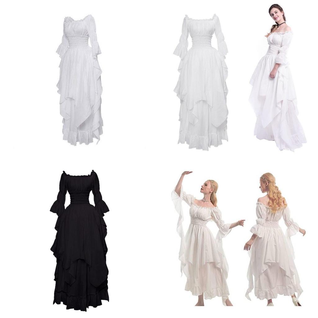 Hs7001 Qita Renaissance-Kostüm mit Polyesterstoff Unisex Mittelalterliches Halloween-Kleid für Spiel Anime Rollenspiel Größen S-xxl)