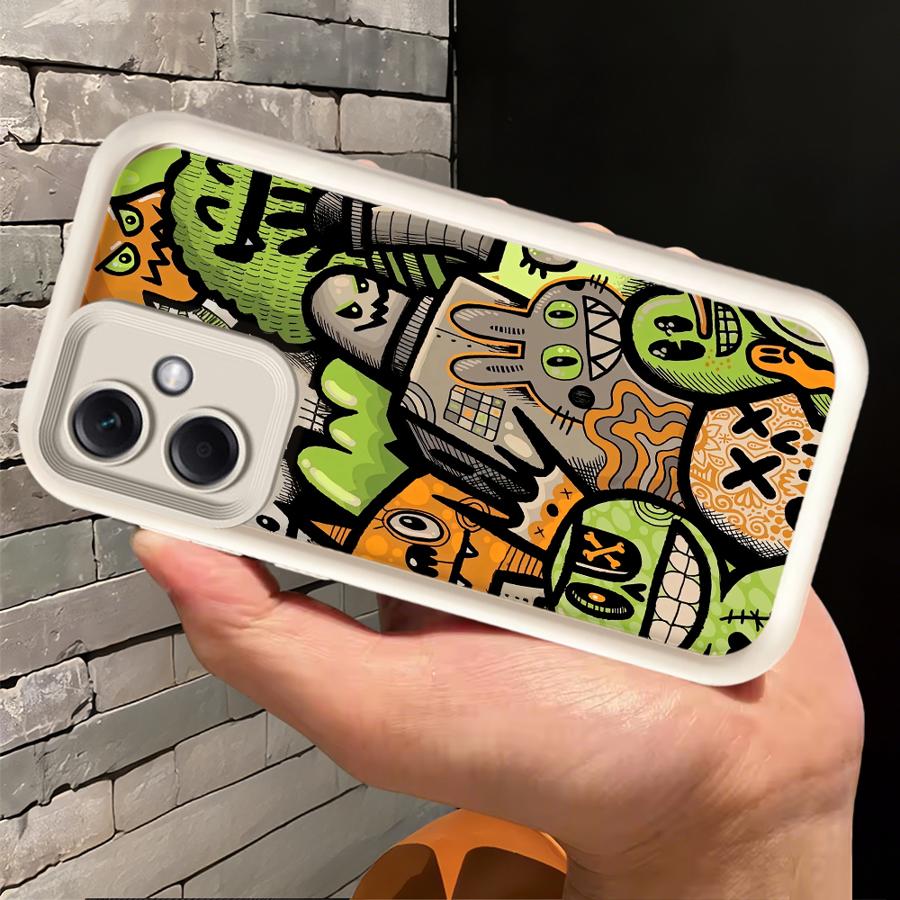 Phone Cover Case for Xiaomi Poco F8 C61 X3 NFC C51 X3 Pro C50 Green Graffiti Pattern