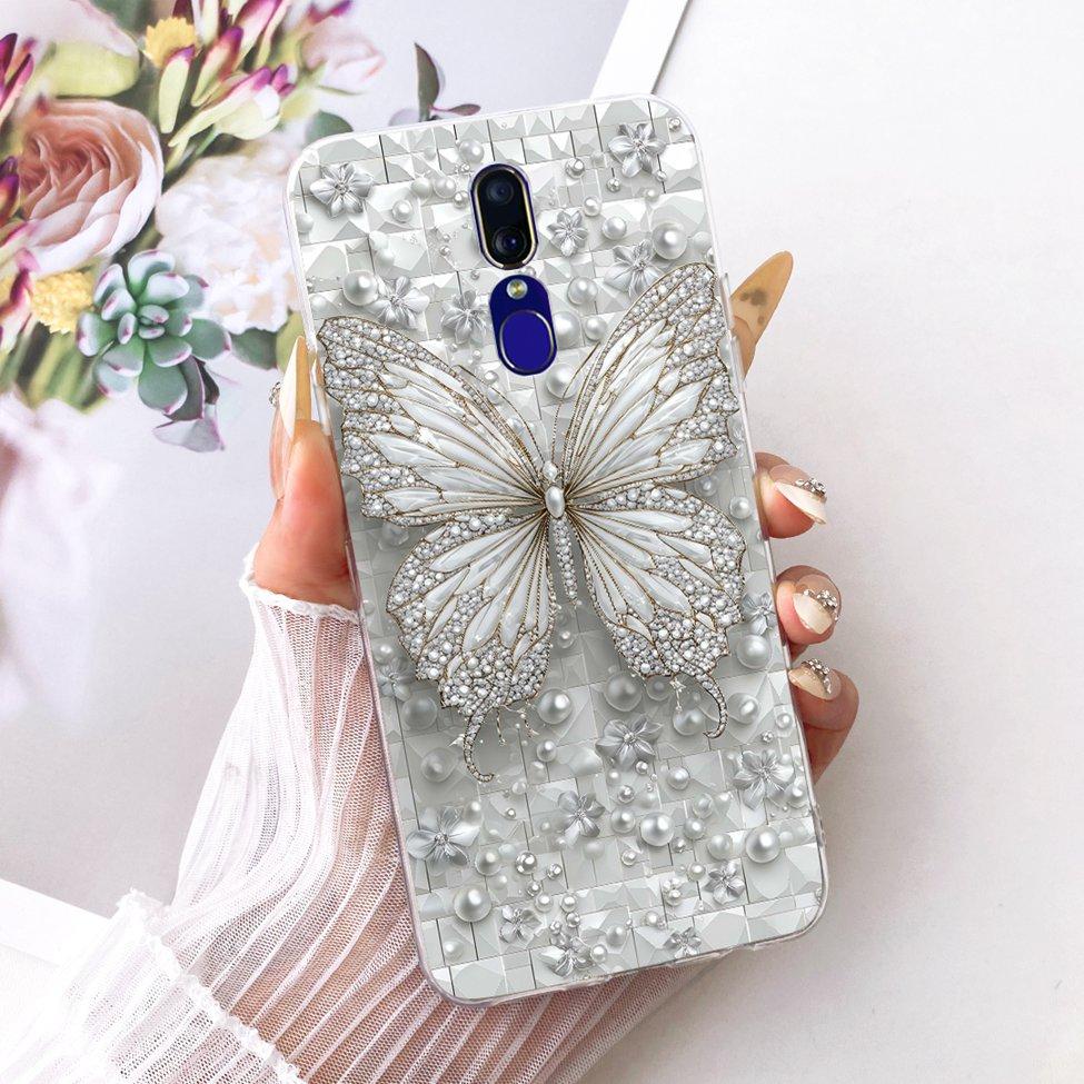 For Oppo F11 Case Cover Luxury Butterfly Love Fashion Flowers Cool Painted Phone Casing For Oppo CPH1913 CPH1911