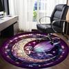 1PC Fairy Moon Office Round Area Rug, Indoor Mat Suitable ForOffice, Under Office Chairs Bedroom Living Room Home Decor, Room Deco, D033