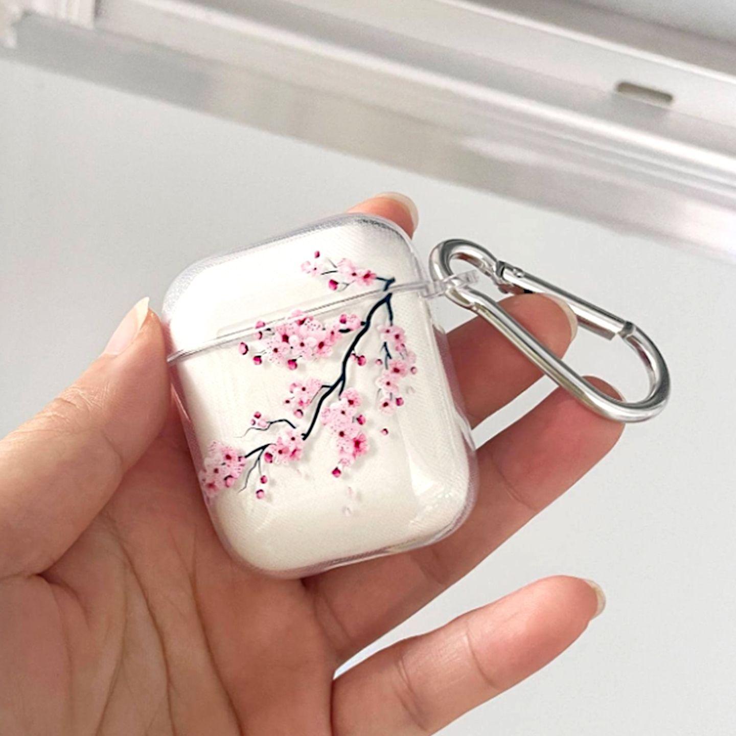 

Fashion Pink Plum Flower Small Foral Earphone Case for Airpods 4th 3rd 2 Pro 3 Silicon Cover for Airpod 2 3 1 Protective Accessorie Shell for Airpods 1st 2nd