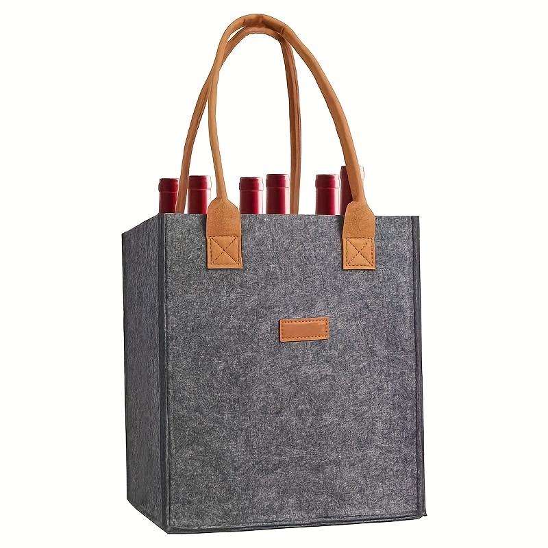 Luxus Weintasche | Mehrzweck-Tragetasche für Rotwein, Bier & Champagner, mit leerer Geschenkbox, Leichte Luxus tragbare Aufbewahrungstasche für Zuhause & zum Verschenken