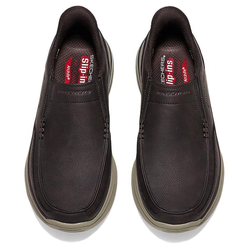 Skechers USA Mens Classic Comfortable Solid Low-Top Casual Shoes Men sneakers 205917-CHOC
