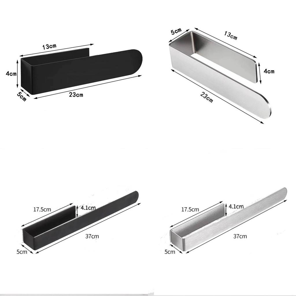 Modern Black Stainless Steel Towel Bar Wall Mount For Bathroom And Kitchen Use