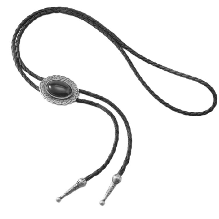 

High-Quality Leather Bolo Tie Chain Necklace Long Gold Plated Design Multipurpose Wear For Office Gatherings Travel Lightweight Accessory серебряный