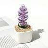 Mini Glass Planter Desktop Ornaments Small Exquisite Craftsmanship Bright Colorful Handmade Texture for Office Bedroom Living Room Home Decor Gift