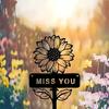 1Pc Charming Sunflower Metal Garden Decorative Ground Plug for Outdoor Yard Patio Garden Festival Home Party Decoration