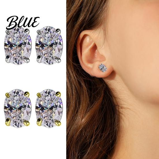 Sparkling Earrings 1 Pair Women Stud Rhinestone Wedding Ear Formal