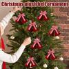 Christmas Bell Ornaments For Tree Flocking Holiday Decoration Hangable Christmas Decorations For Home Front Door Office Wreath